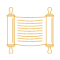 open torah scroll icon graphic